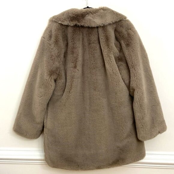 Gibson Latimer Faux Fur Coat Women’s Sz XL Brown Cozy. Hygge Neutral - Picture 2 of 8